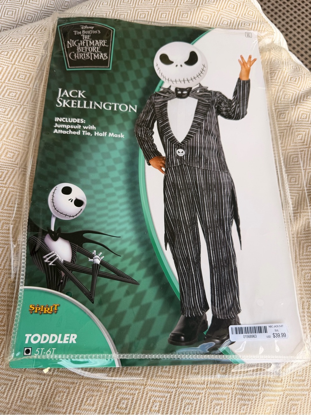 The Nightmare Before Christmas Jack Skellington Toddler Costume - 5T-6T